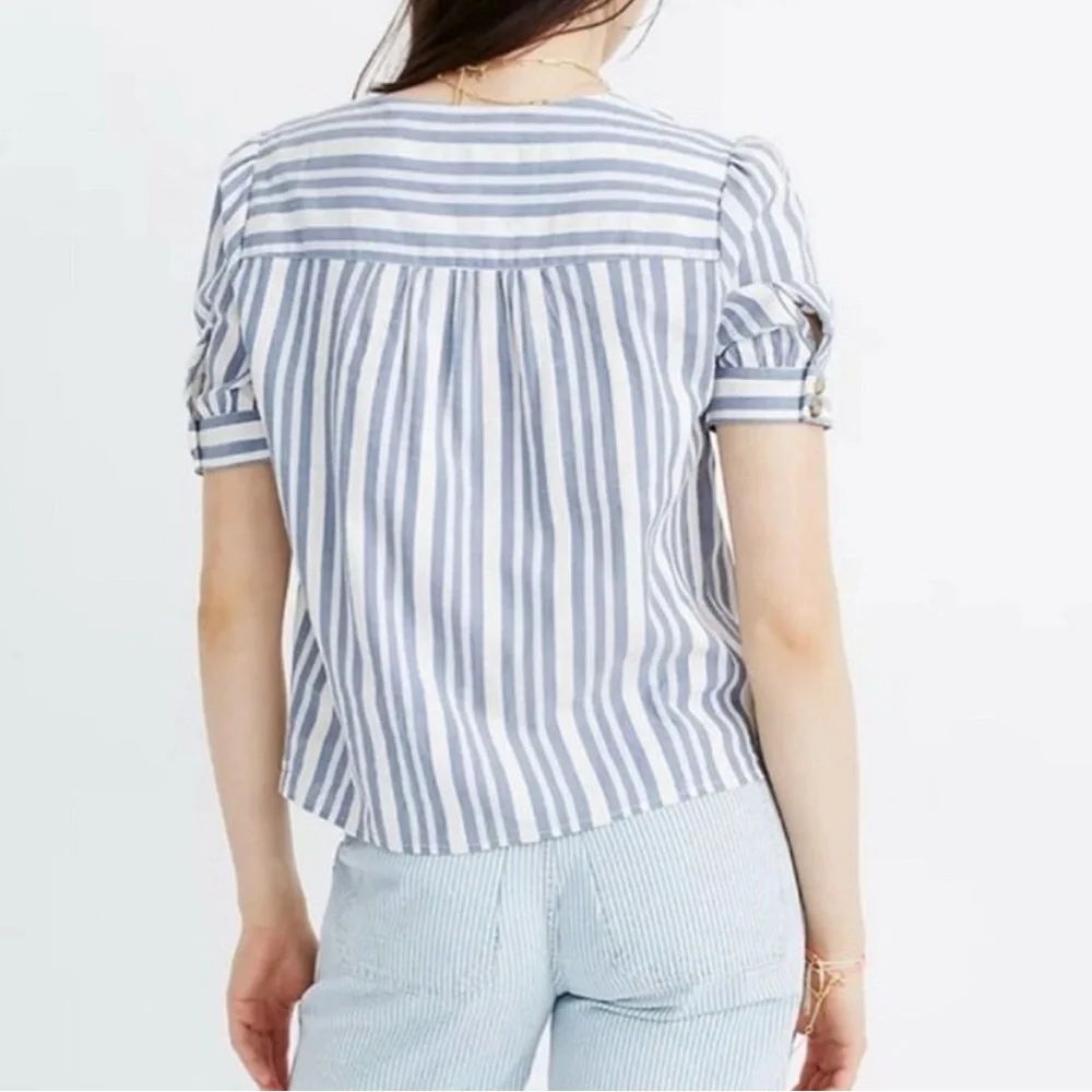 Madewell Plaza Striped Button Down Shirt - Picture 2 of 7